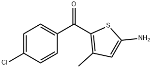 (5-氨基-3-甲基-2-噻吩基)(4-氯苯基)甲酮 结构式