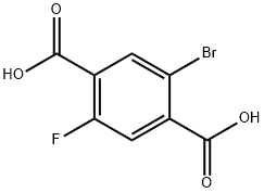 2-溴-5-氟对二苯甲酸 结构式