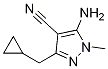 5-aMino-3-(cyclopropylMethyl)-1-Methyl-1H-pyrazole-4-
carbonitrile 结构式