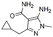 5-aMino-3-(cyclopropylMethyl)-1-Methyl-1H-pyrazole-4-
carboxaMide 结构式