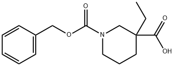 1-CBZ-3-乙基哌啶-3-甲酸 结构式