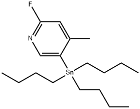 2-氟-4-甲基-5-(三丁基锡烷基)吡啶 结构式