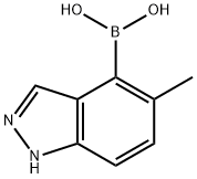 5-甲基-1H-吲唑-4-硼酸 结构式