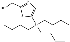 (5-(三丁基甲锡基)噻唑-2-基)甲醇 结构式