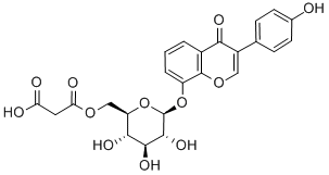 6''-O-丙二酰基大豆苷 结构式
