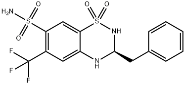 (S)-苄氟噻嗪 结构式