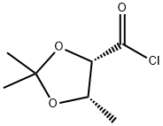 1,3-Dioxolane-4-carbonyl chloride, 2,2,5-trimethyl-, (4S-cis)- (9CI) 结构式