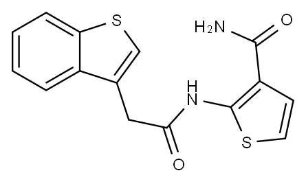 2-(2-(benzo[b]thiophen-3-yl)acetaMido)thiophene-3-carboxaMide 结构式