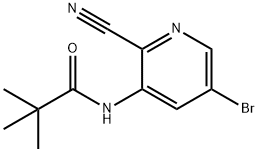 N-(5-溴-2-氰基吡啶-3-基)新戊酰胺 结构式