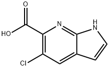 5-Chloro-7-azaindole-6-carboxylic acid 结构式