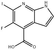 5-Fluoro-6-iodo-1H-pyrrolo[2,3-b]pyridine-4-carboxylic acid 结构式