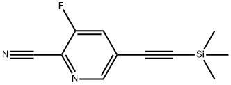 3-Fluoro-5-((trimethylsilyl)ethynyl)-picolinonitrile 结构式