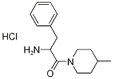 2-Amino-1-(4-methyl-1-piperidinyl)-3-phenyl-1-propanone hydrochloride 结构式