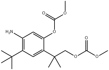 Carbonic acid, 5-aMino-4-(1,1-diMethylethyl)-2-[2-[(Methoxycarbonyl)oxy]-1,1-diMethylethyl]phenyl Methyl ester 结构式
