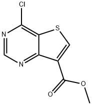 4-氯噻吩并[3,2-D]嘧啶-7-羧酸甲酯 结构式