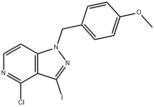 4-氯-3-碘-1-(4-甲氧基)-1H-吡唑并[4,3-C]吡啶 结构式