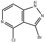 1H-Pyrazolo[4,3-c]pyridine,3-broMo-4-chloro- 结构式