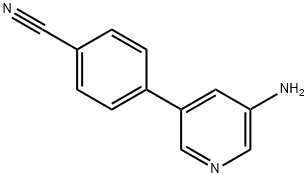 4-(5-氨基吡啶-3-基)苯甲腈 结构式