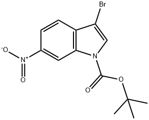 N-BOC-3-溴-6-硝基吲哚 结构式