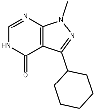 3-Cyclohexyl-1-methyl-1H-pyrazolo[3,4-d]pyrimidin-4-ol 结构式