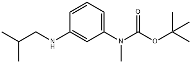 3-(异丁氨基)苯基(甲基)氨基甲酸叔丁酯 结构式