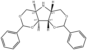 1,3:4,6-Di-O-benzylidene-2,5-dideoxy-2,5-imino-L-iditol (Mixture of Diastereomers) 结构式