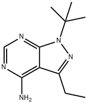 4-Amino-1-tert-butyl-3-(3-ethyl)pyrazolo[3,4-d]pyrimidine 结构式