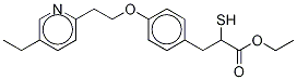 α-Thio-4-[2-(5-ethyl-2-pyridinyl)ethoxy]benzenepropanoic Acid Ethyl Ester 结构式