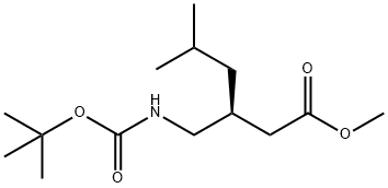 (S)-N-tert-Butoxycarbonyl Pregabalin Methyl Ester 结构式
