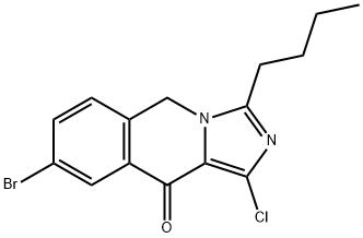 8-Bromo-3-butyl-1-chloro-5,10-dihydro-imidazo[1,5-b]isoquinolin-10(5H)-one 结构式