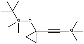 1-(tert-Butyldimethylsilyloxy)-1-(2’-trimethylsilyl)ethynyl-cyclopropane 结构式