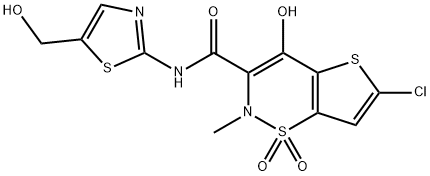 N-Des(2-pyridinyl)-N-(5-hydroxymethyl-2-thiazolyl) Lornoxicam 结构式