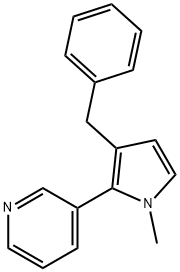 N-Methyl-2-(3-pyridyl)-3-benzyl-pyrrole 结构式