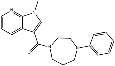 1-Methylpyrrolo[2,3-b]pyridine-3-carboxylic Acid N-Phenyl Homopiperazine Amide 结构式