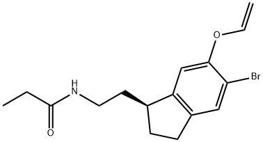 (S)-N-[2-[6-Allyloxy-5-bromo-2,3-dihydro-1H-inden-1-yl]ethyl]propanamide 结构式