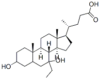 3,7-dihydroxy-7-ethylcholanoic acid 结构式