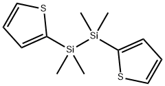 二(2-噻吩)-1,1,2,2-四甲基二硅烷 结构式