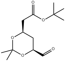 (4R-cis)-6-醛基-2,2-二甲基-1,3-二氧己环-4-乙酸叔丁酯 结构式
