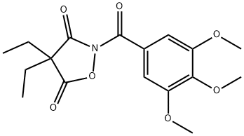 2-(3,4,5-trimethoxybenzoyl)-4,4-diethyl-3,5-isoxazolidinedione 结构式
