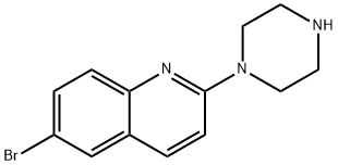 6-溴-2-(1-哌嗪基)-喹啉 结构式