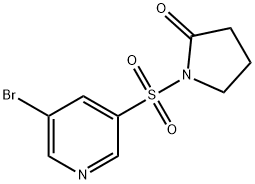 1-(5-broMopyridin-3-ylsulfonyl)pyrrolidin-2-one 结构式