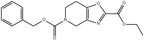 5-benzyl 2-ethyl 4H,5H,6H,7H-[1,3]oxazolo[4,5-c]pyridine-2,5-dicarboxylate 结构式