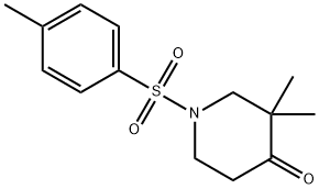 3,3-二甲基-1-甲苯磺酰哌啶-4-酮 结构式