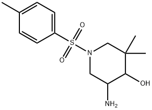 5-氨基-3,3-二甲基-1-甲苯磺酰哌啶-4-醇 结构式