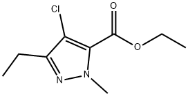 4-氯-3-乙基-1-甲基吡唑-5-甲酸乙酯 结构式