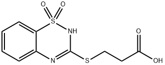 3-[(2H-1,2,4-Benzothiadiazine 1,1-dioxide)-3-ylthio]propanoic acid 结构式