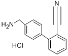 4'-(AMINOMETHYL)[1,1'-BIPHENYL]-2-CARBONITRILE HCL 结构式