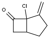 Bicyclo[3.2.0]heptan-6-one,  5-chloro-4-methylene- 结构式
