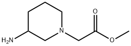 2-(3-氨基哌啶-1-基)乙酸甲酯 结构式