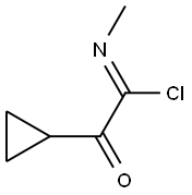 Cyclopropaneethanimidoyl chloride, N-methyl-alpha-oxo- (9CI) 结构式